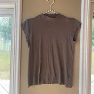 Zara Taupe T-Shirt - Size Small